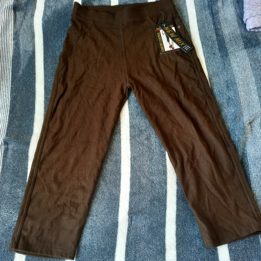 Chocolate Brown Calf Pants